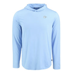 Kansas City Chiefs Men's Cutter & Buck Coastline Epic Comfort Eco Recycled Men's Hooded Shirt - Powder Blue