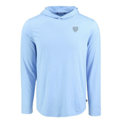 Chicago Bears Men's Cutter & Buck Coastline Epic Comfort Eco Recycled Men's Hooded Shirt - Powder Blue