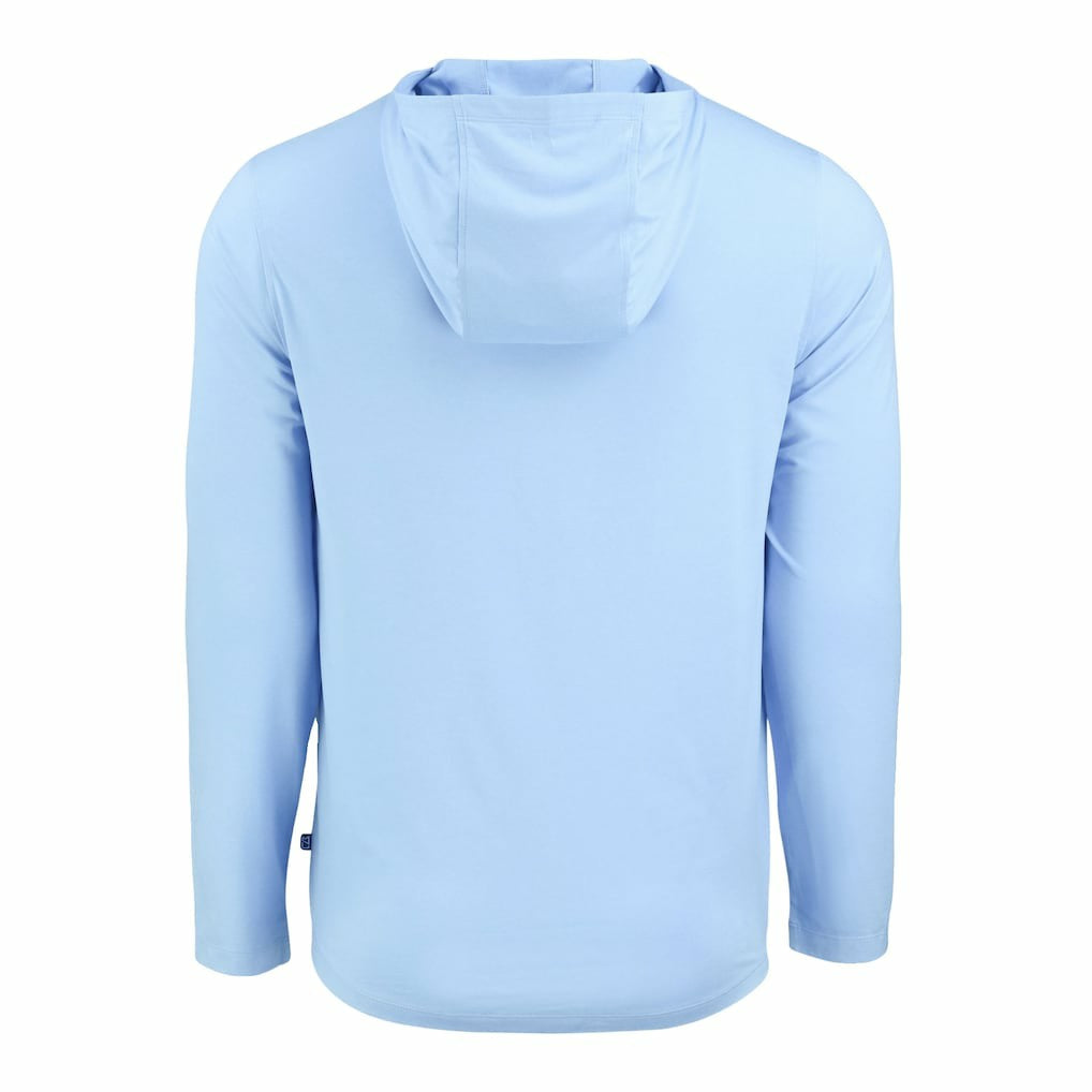 Chicago Bears Men's Cutter & Buck Coastline Epic Comfort Eco Recycled Men's Hooded Shirt - Powder Blue