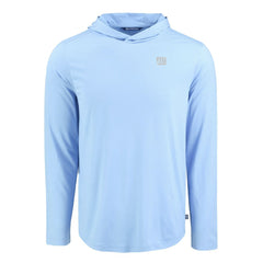 New York Giants Men's Cutter & Buck Coastline Epic Comfort Eco Recycled Men's Hooded Shirt - Powder Blue