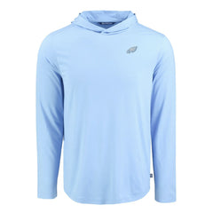 Philadelphia Eagles Men's Cutter & Buck Coastline Epic Comfort Eco Recycled Men's Hooded Shirt - Powder Blue