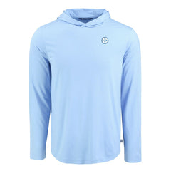 Pittsburgh Steelers Men's Cutter & Buck Coastline Epic Comfort Eco Recycled Men's Hooded Shirt - Powder Blue