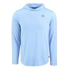 San Francisco 49ers Men's Cutter & Buck Coastline Epic Comfort Eco Recycled Men's Hooded Shirt - Powder Blue