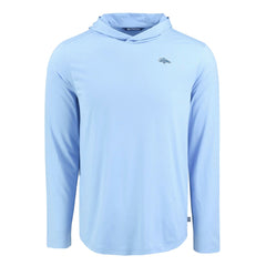 Denver Broncos Men's Cutter & Buck Coastline Epic Comfort Eco Recycled Men's Hooded Shirt - Powder Blue