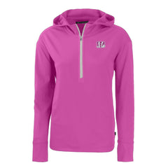 Cincinnati Bengals Cutter & Buck Women's Daybreak Eco Recycled Half-Zip Hoodie - Pink Hoodies