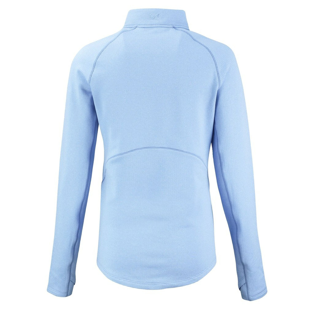 Carolina Panthers Cutter & Buck Women's Peshastin Eco Fleece Recycled Half-Zip Top - Powder Blue Tops