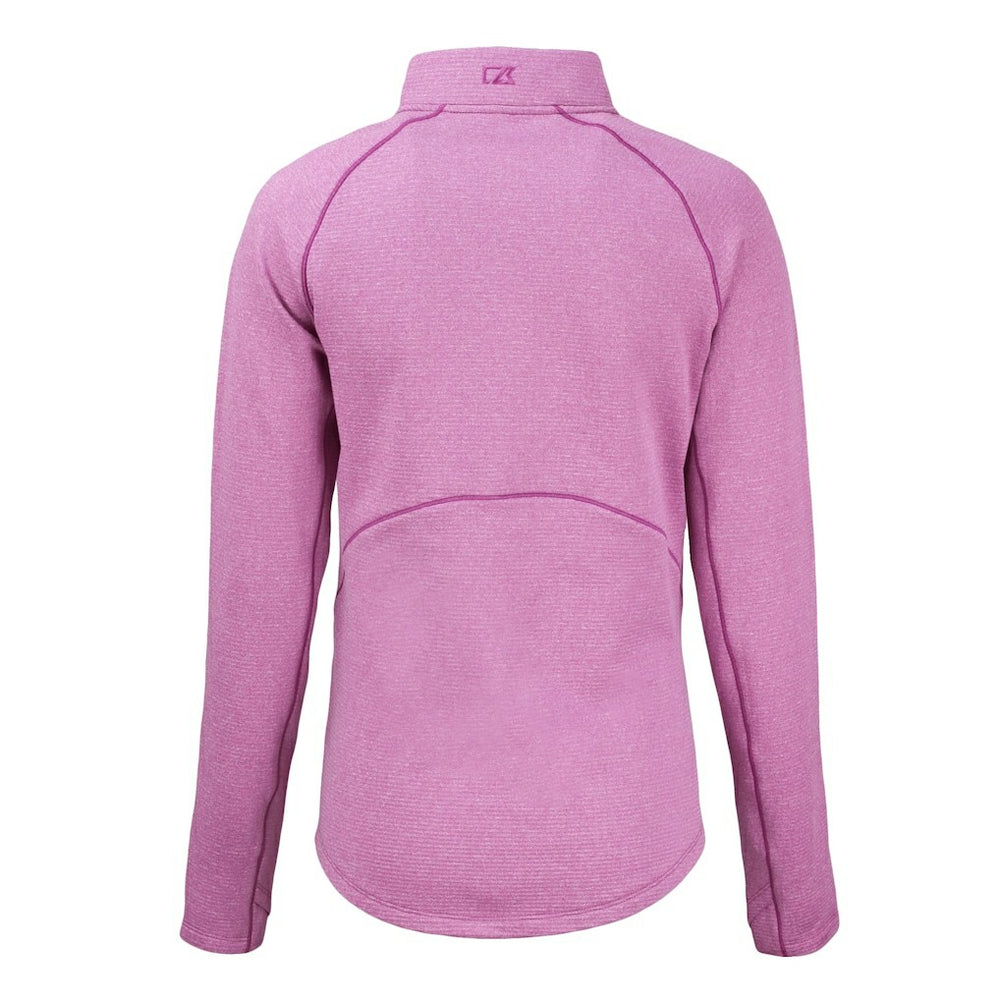 Carolina Panthers Cutter & Buck Women's Peshastin Eco Fleece Recycled Half-Zip Top - Pink Tops