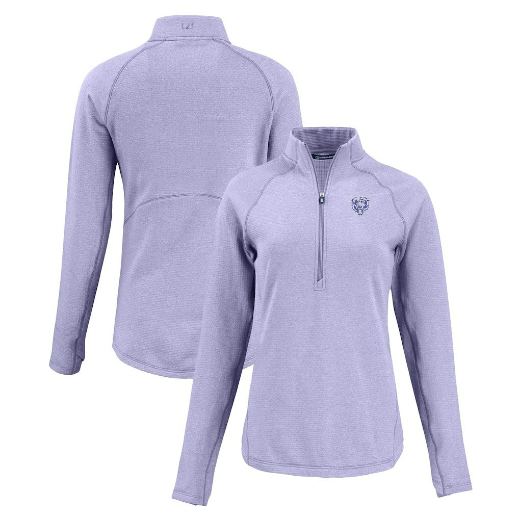 Chicago Bears Cutter & Buck Women's Peshastin Eco Fleece Recycled Half-Zip Top - Purple Tops