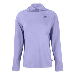 Buffalo Bills Cutter & Buck Women's Coastline Epic Comfort Eco Recycled Funnel Neck Pullover Top - Lavender Pullover