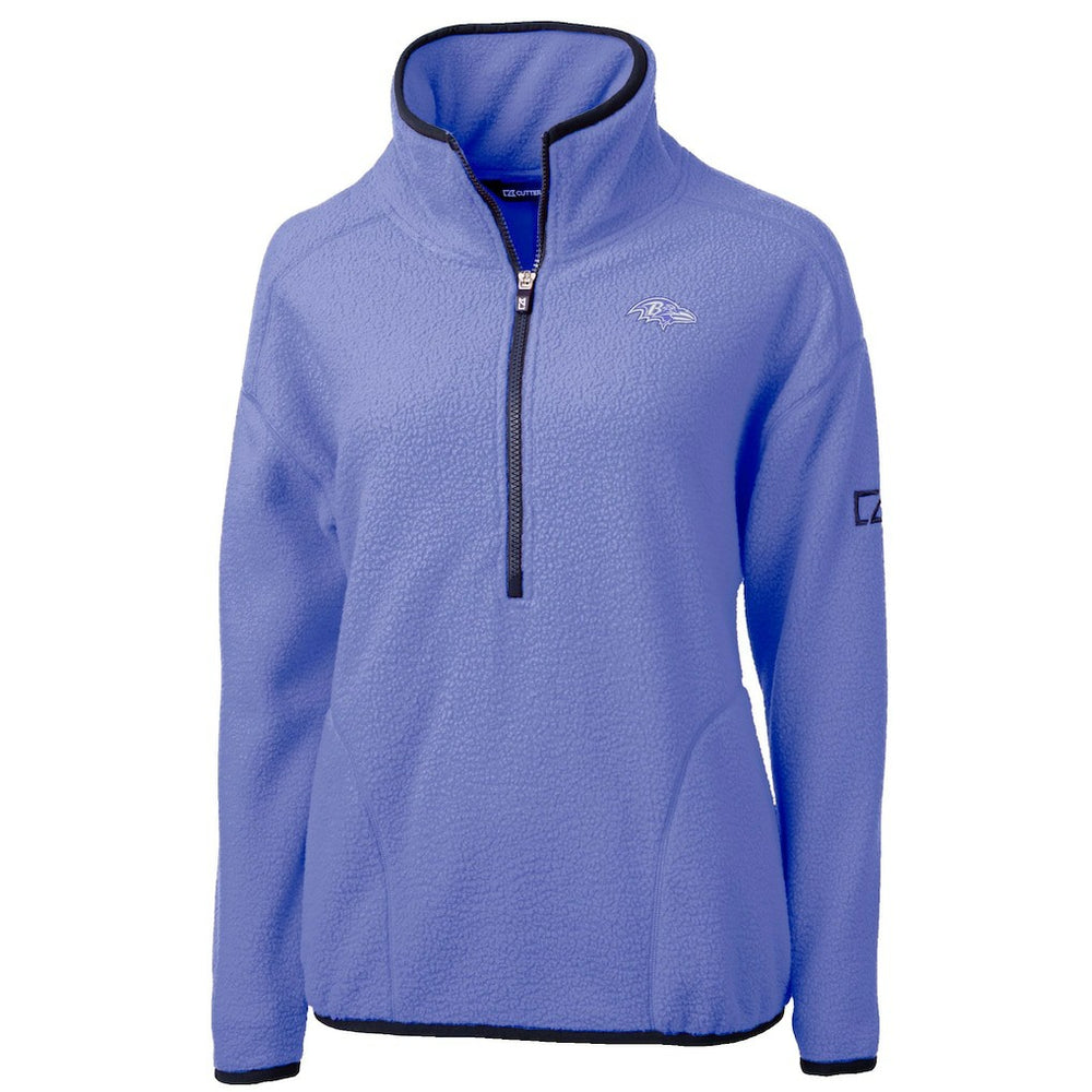 Baltimore Ravens Cutter & Buck Women's Cascade Eco Fleece Half-Zip Jacket - Lavender Jackets