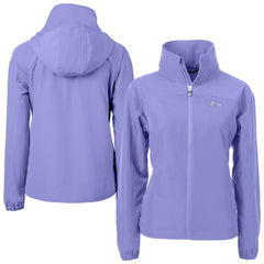 Baltimore Ravens Cutter & Buck Women's Charter Eco Recycled Full-Zip Jacket - Lavender Jackets