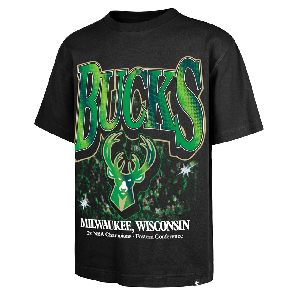 Milwaukee Bucks '47 Past Champs Collection Flashbulb Foundation T-Shirt Black - 47 brand