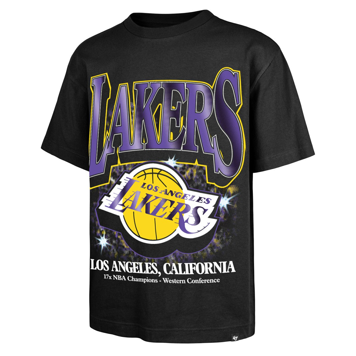 Los Angeles Lakers '47 Past Champs Collection Flashbulb Foundation T-Shirt Black - 47 brand