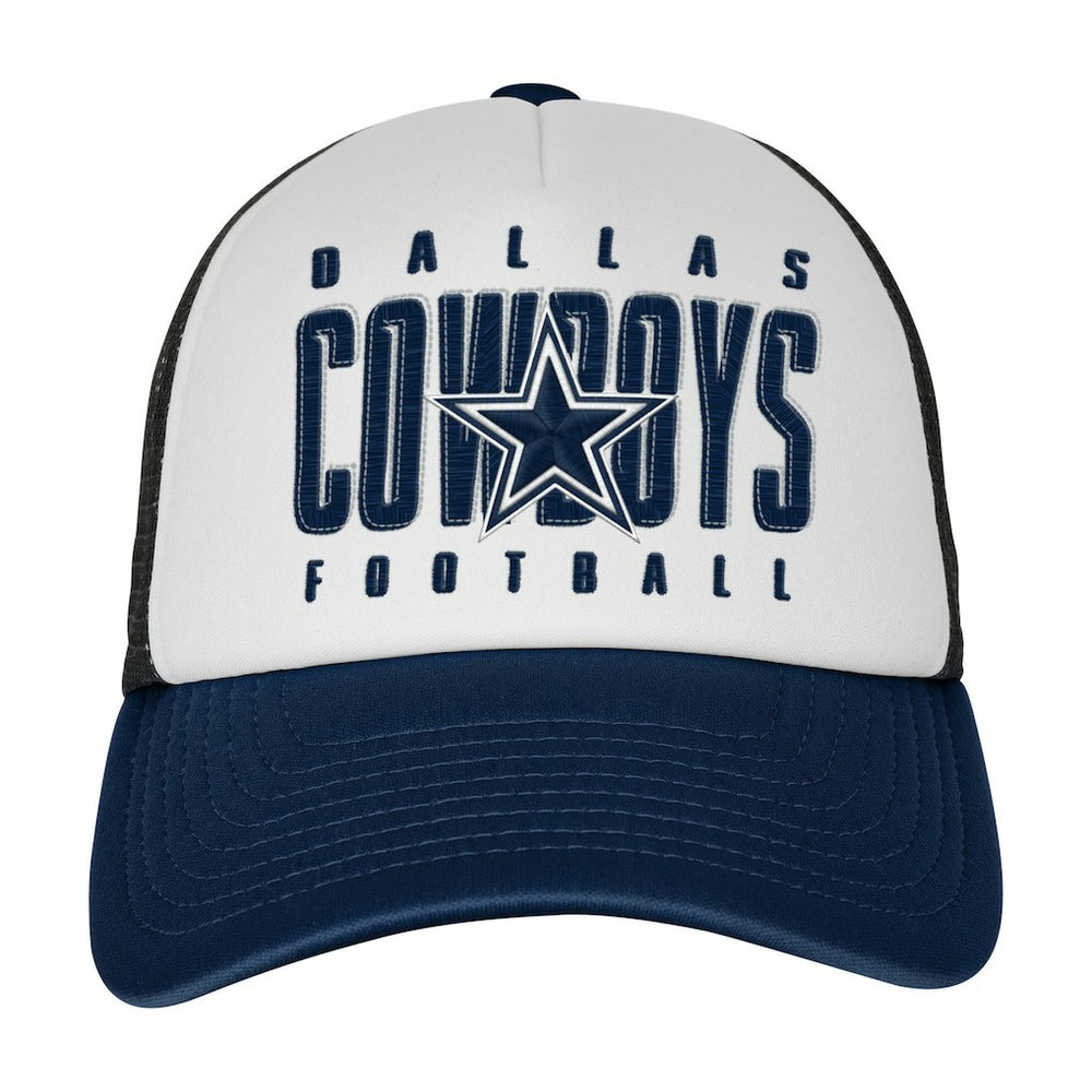 Dallas Cowboys Outerstuff Youth Essentials Trucker Adjustable Hat - White Hats