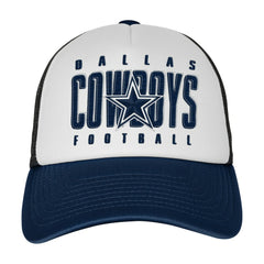 Dallas Cowboys Outerstuff Youth Essentials Trucker Adjustable Hat - White Hats