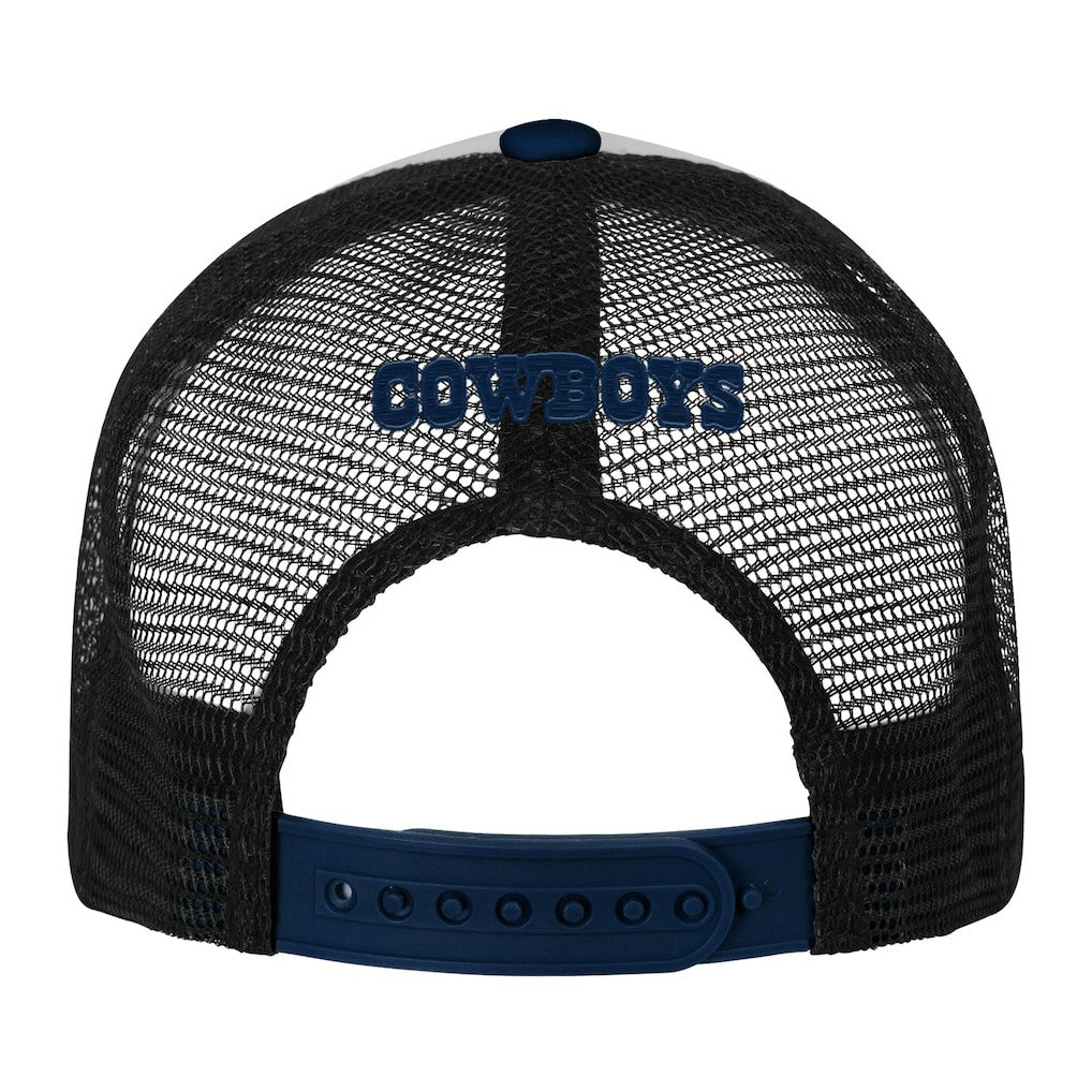 Dallas Cowboys Outerstuff Youth Essentials Trucker Adjustable Hat - White Hats