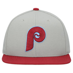 Philadelphia Phillies Mitchell & Ness Cooperstown Collection Basic Flip Snapback Hat - Gray Hats