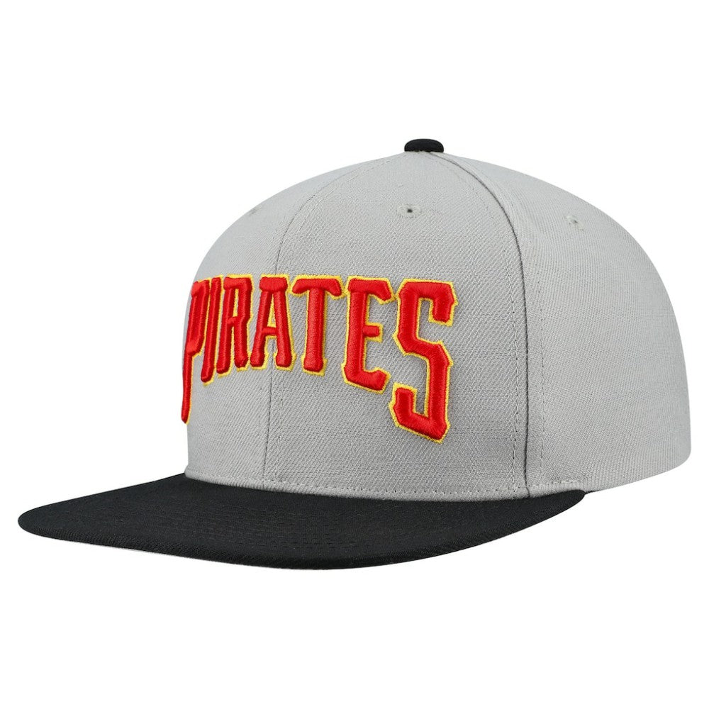 Pittsburgh Pirates Mitchell & Ness Cooperstown Collection Basic Flip Snapback Hat - Gray Hats