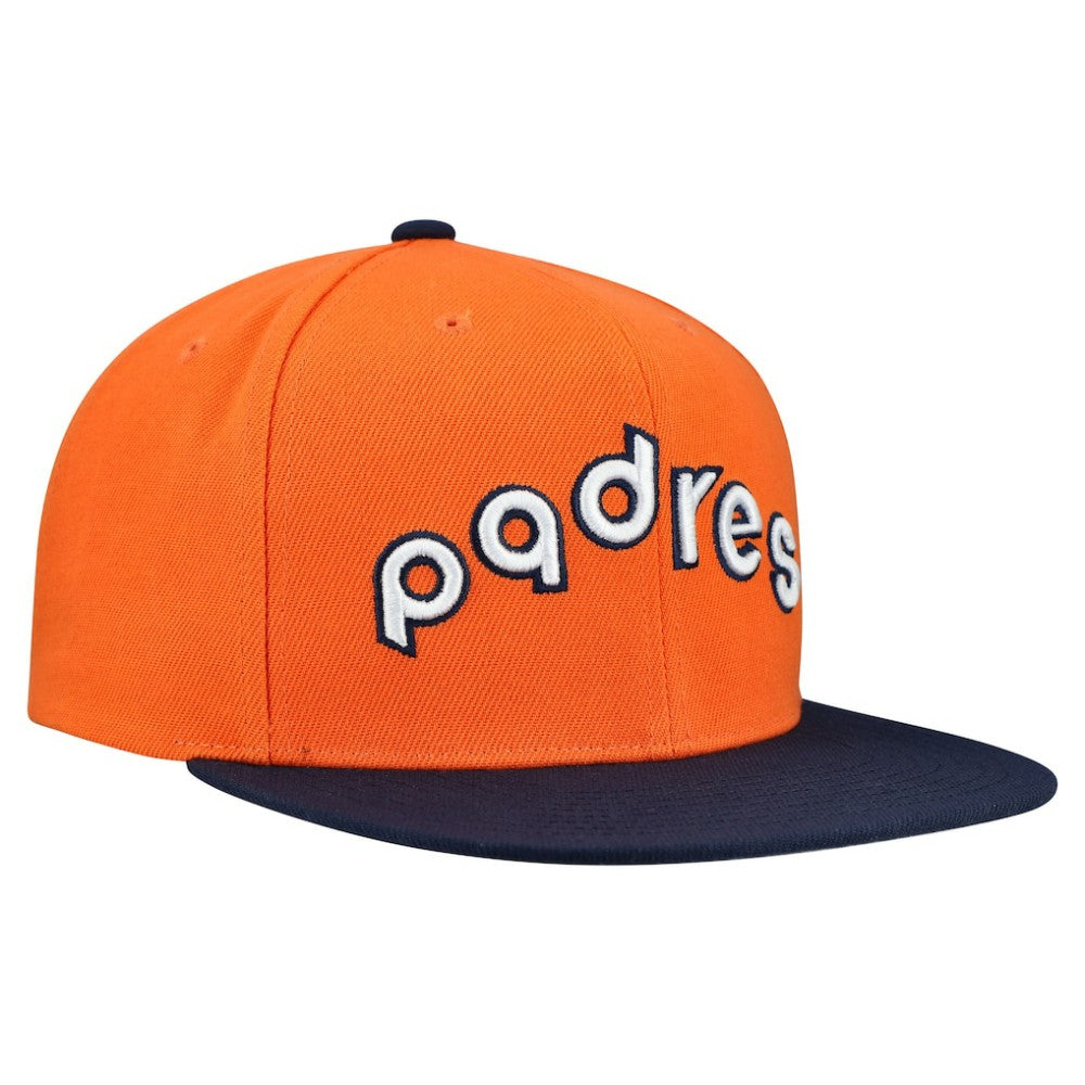 San Diego Padres Mitchell & Ness Cooperstown Collection Basic Flip Snapback Hat - Orange Hats