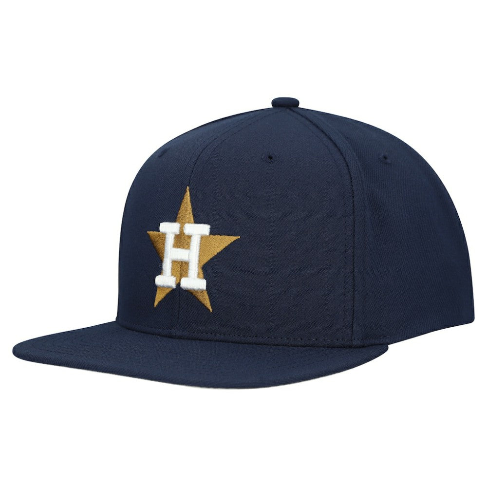 Houston Astros Mitchell & Ness Cooperstown Collection Basic Flip Snapback Hat - Navy Hats