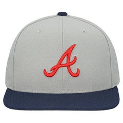 Atlanta Braves Mitchell & Ness Basic Flip Snapback Hat - Gray Hats