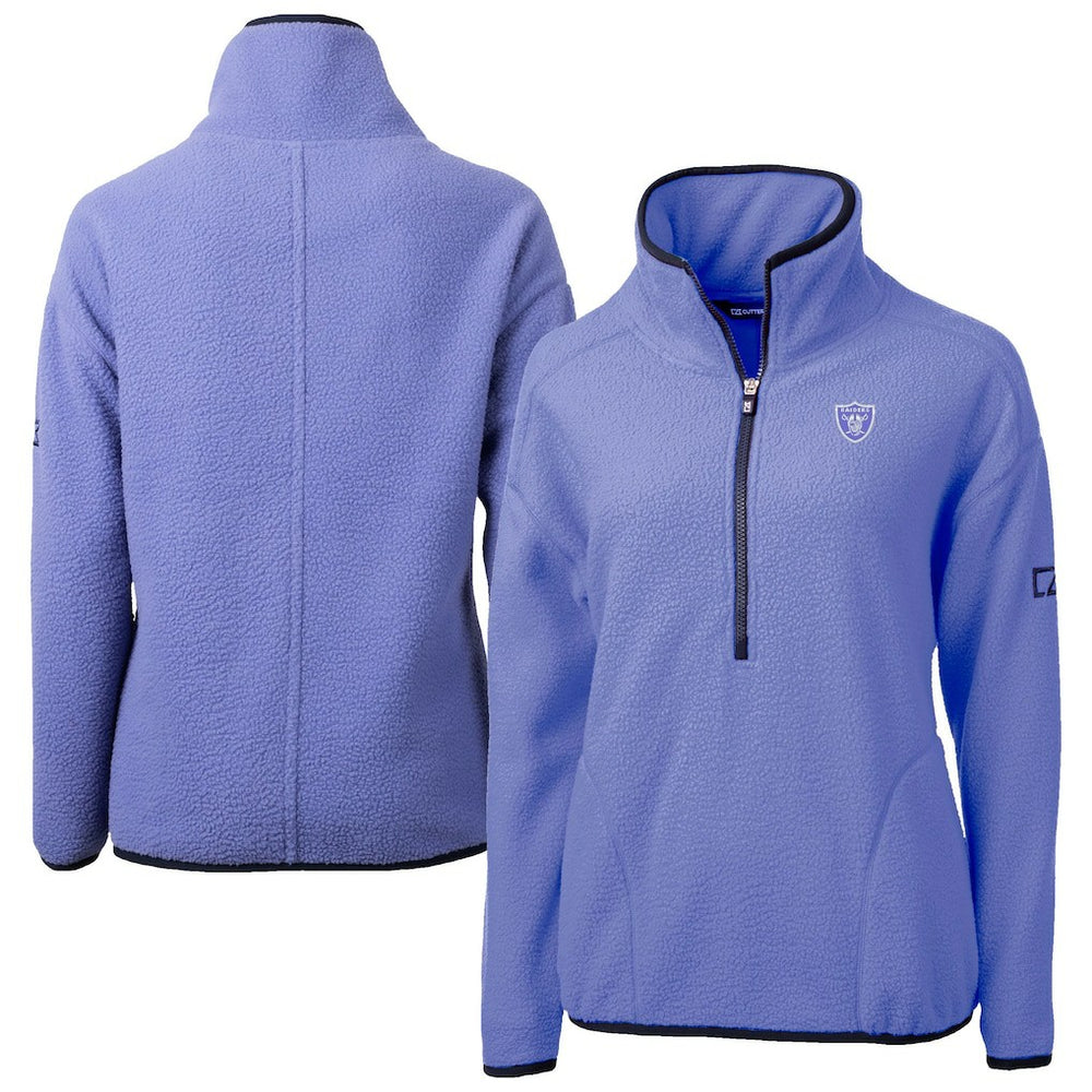 Las Vegas Raiders Cutter & Buck Women's Cascade Eco Fleece Half-Zip Jacket - Lavender Jackets