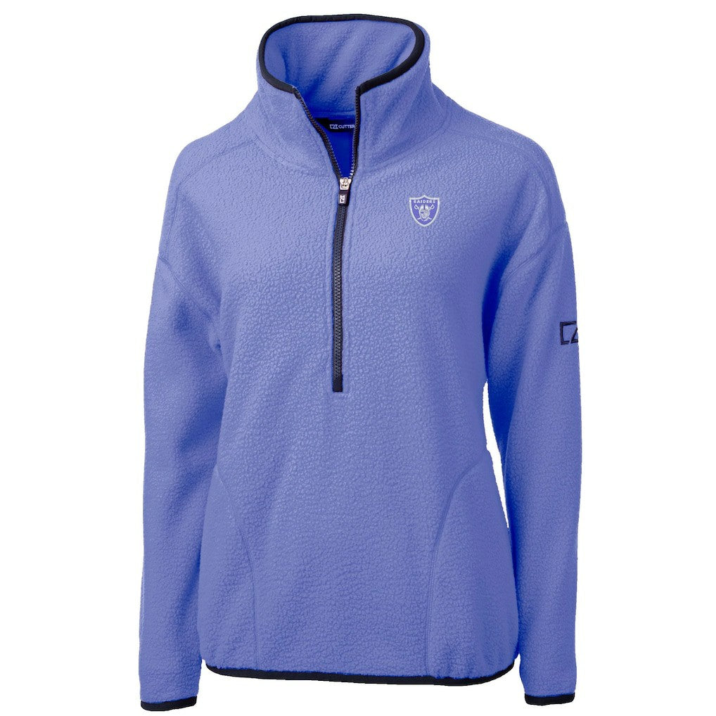 Las Vegas Raiders Cutter & Buck Women's Cascade Eco Fleece Half-Zip Jacket - Lavender Jackets