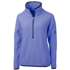 New England Patriots Cutter & Buck Women's Cascade Eco Fleece Half-Zip Jacket - Lavender Jackets