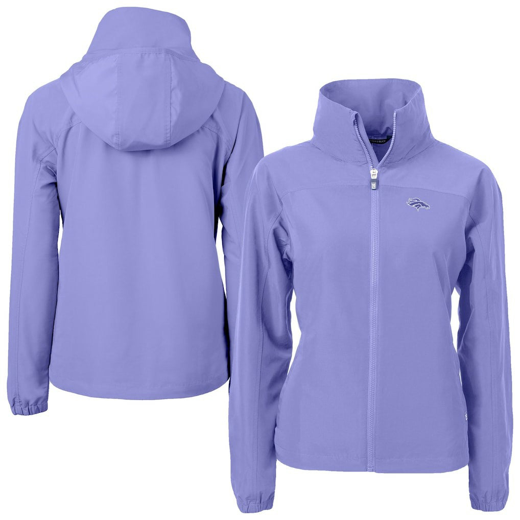 Denver Broncos Cutter & Buck Women's Charter Eco Recycled Full-Zip Jacket - Purple Jackets