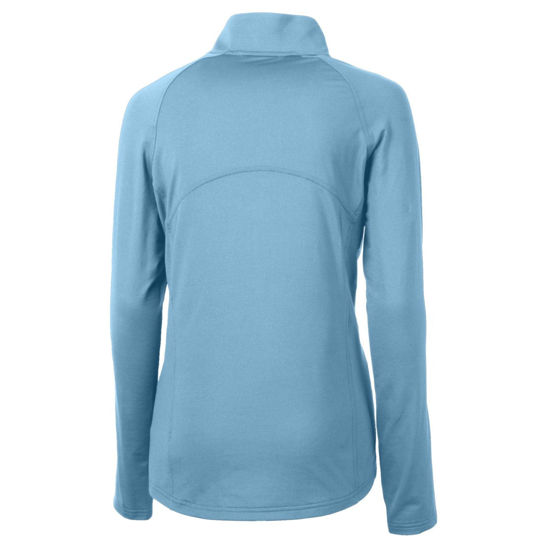 Green Bay Packers Cutter & Buck Women's Adapt Eco Knit Stretch Recycled Half-Zip Top - Powder Blue Tops