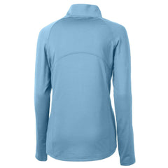 Seattle Seahawks Cutter & Buck Women's Adapt Eco Knit Stretch Recycled Half-Zip Top - Powder Blue Tops