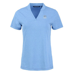 Green Bay Packers Cutter & Buck Women's Forge Heathered Stretch Blade Top - Powder Blue Tops