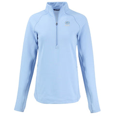 Green Bay Packers Cutter & Buck Women's Peshastin Eco Fleece Recycled Half-Zip Top - Powder Blue Tops