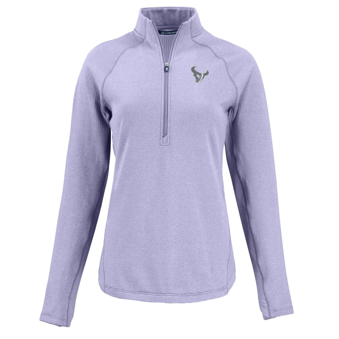 Houston Texans Cutter & Buck Women's Peshastin Eco Fleece Recycled Half-Zip Top - Purple Tops