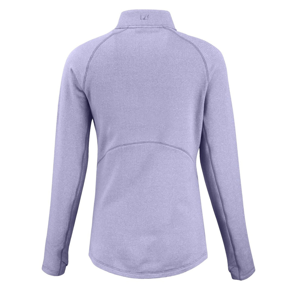 Green Bay Packers Cutter & Buck Women's Peshastin Eco Fleece Recycled Half-Zip Top - Purple Tops
