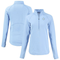 Pittsburgh Steelers Cutter & Buck Women's Peshastin Eco Fleece Recycled Half-Zip Top - Powder Blue Tops