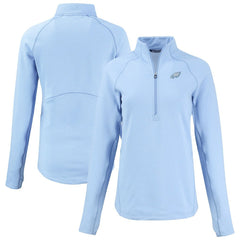 Philadelphia Eagles Cutter & Buck Women's Peshastin Eco Fleece Recycled Half-Zip Top - Powder Blue Tops