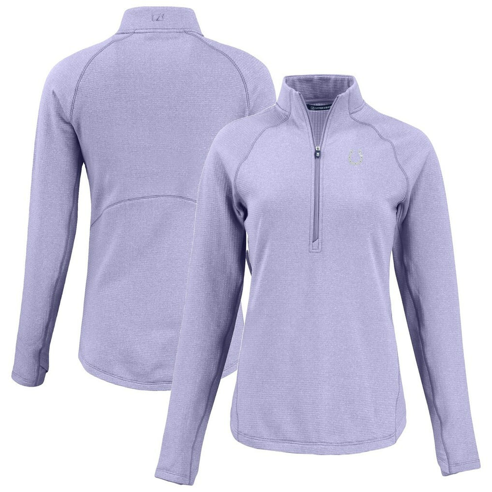 Indianapolis Colts Cutter & Buck Women's Peshastin Eco Fleece Recycled Half-Zip Top - Purple Tops