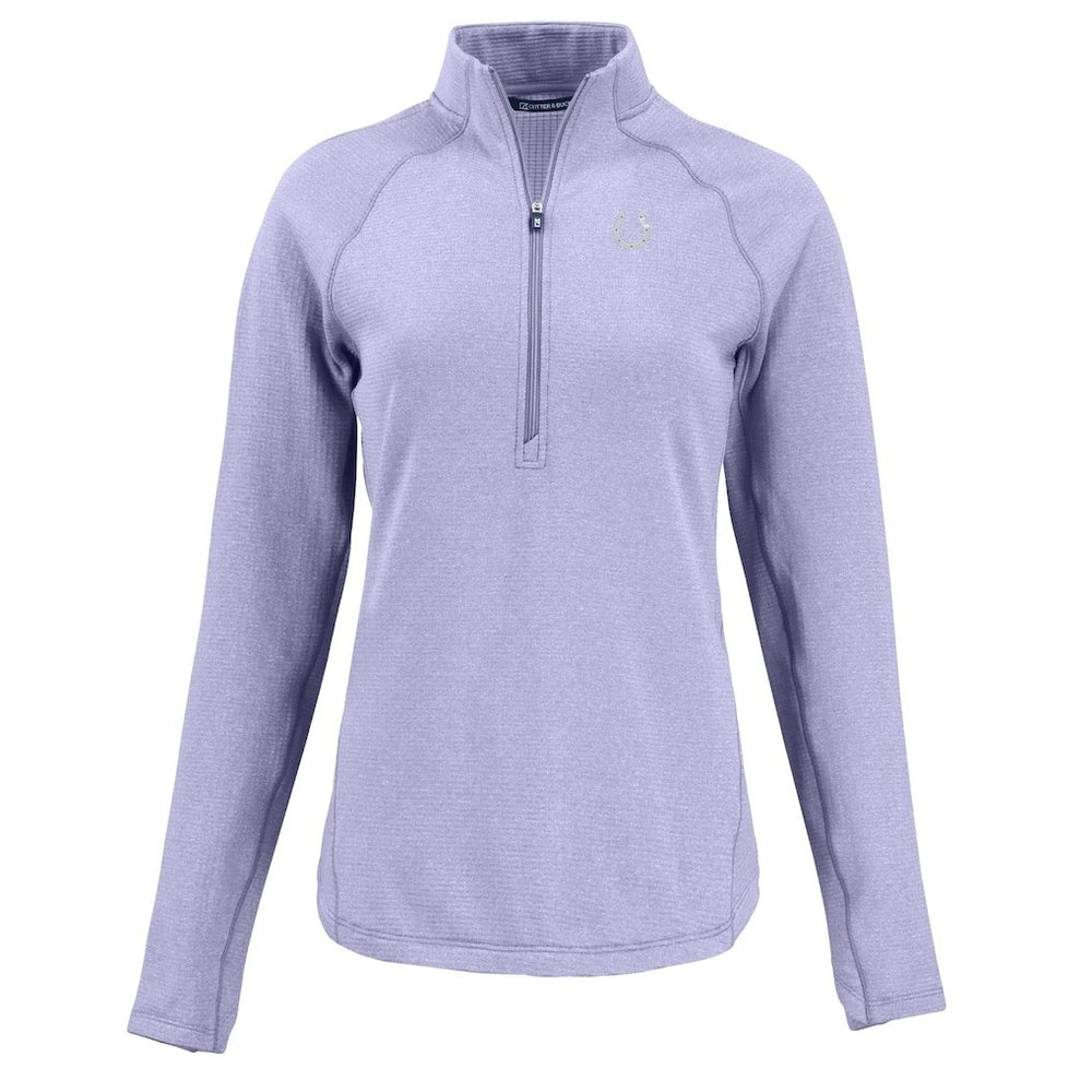 Indianapolis Colts Cutter & Buck Women's Peshastin Eco Fleece Recycled Half-Zip Top - Purple Tops