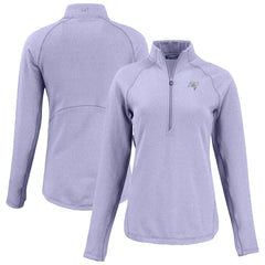 Tampa Bay Buccaneers Cutter & Buck Women's Peshastin Eco Fleece Recycled Half-Zip Top - Purple Tops