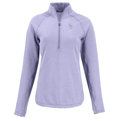 Minnesota Vikings Cutter & Buck Women's Peshastin Eco Fleece Recycled Half-Zip Top - Purple Tops