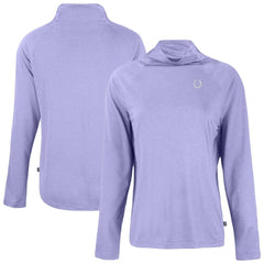 Indianapolis Colts Cutter & Buck Women's Coastline Epic Comfort Eco Recycled Funnel Neck Top - Purple Tops