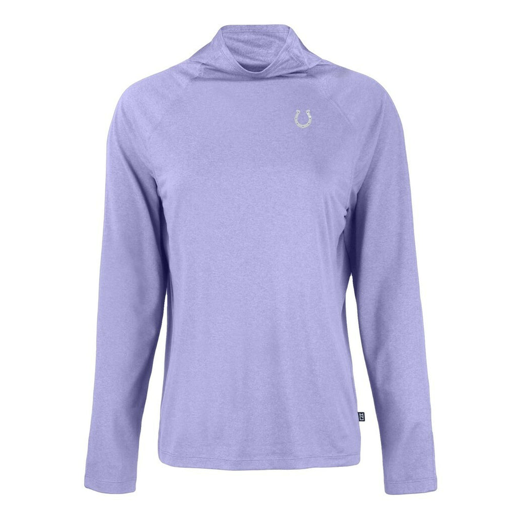 Indianapolis Colts Cutter & Buck Women's Coastline Epic Comfort Eco Recycled Funnel Neck Top - Purple Tops
