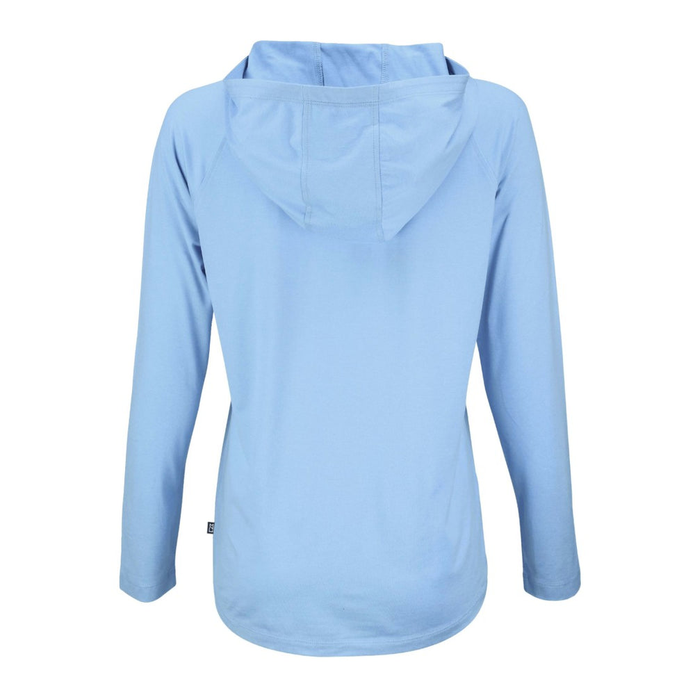Denver Broncos Cutter & Buck Women's Coastline Epic Comfort Eco Recycled Long Sleeve Hoodie T-Shirt - Powder Blue Hoodies