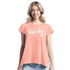 Tampa Bay Buccaneers Margaritaville Women's Gametime Is Paradise T-Shirt - Pink T-shirts