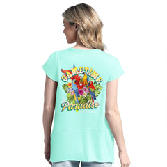 Green Bay Packers Margaritaville Women's Gametime Is Paradise T-Shirt - Mint T-shirts