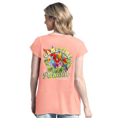 Miami Dolphins Margaritaville Women's Gametime Is Paradise T-Shirt - Pink T-shirts
