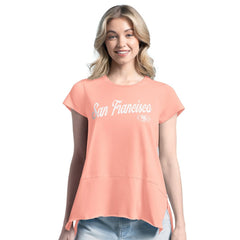 San Francisco 49ers Margaritaville Women's Gametime Is Paradise T-Shirt - Pink T-shirts
