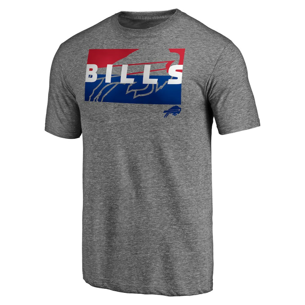 Buffalo Bills Square Off Tri-Blend T-Shirt - Heather Gray T-shirts