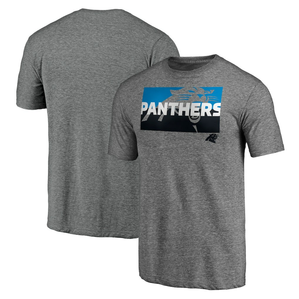 Carolina Panthers Square Off Tri-Blend T-Shirt - Heather Gray T-shirts